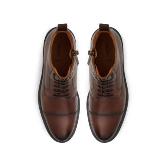 Men''s brown leather boot UNILIS