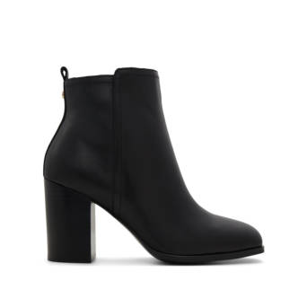 Black leather bootie REVA
