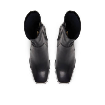 Μαύρο δερμάτινο chunky loafer BIGLANE