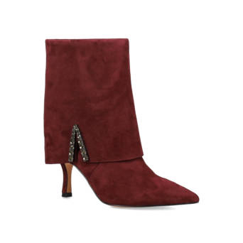 Burgundy bootie with gaiter