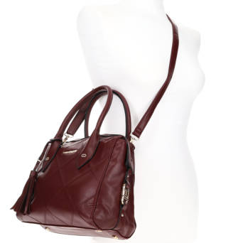 Burgundy handbag