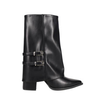 Black boot with gaiter