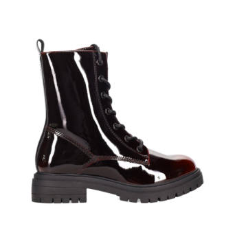 Burgundy army bootie