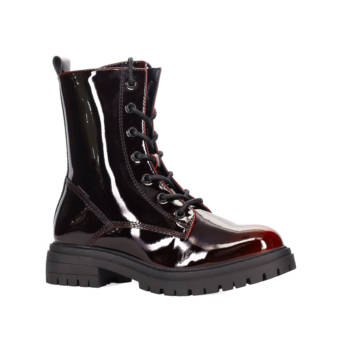 Burgundy army bootie