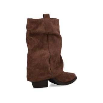 Brown bootie with gaiter
