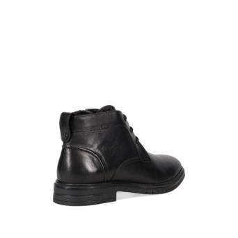 Men''s black leather bootie