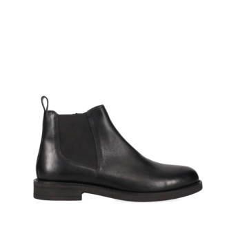 Men''s black leather bootie
