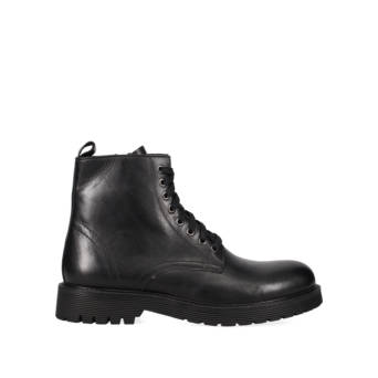 Men''s black leather bootie