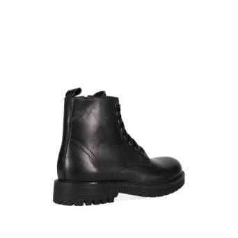 Men''s black leather bootie