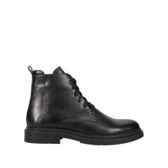 Men''s black leather bootie