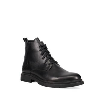 Men''s black leather bootie