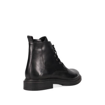 Men''s black leather bootie