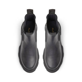 Men''s black leather boot REDFORD