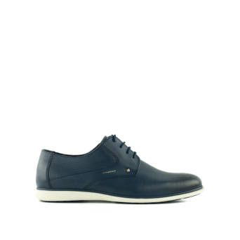 Men''s dark blue leather shoe