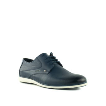 Men''s dark blue leather shoe