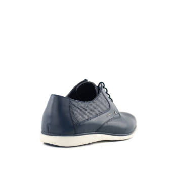 Men''s dark blue leather shoe