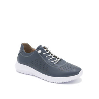 Blue leather sneaker