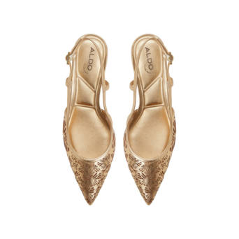 Gold slingback pump ELEGANT