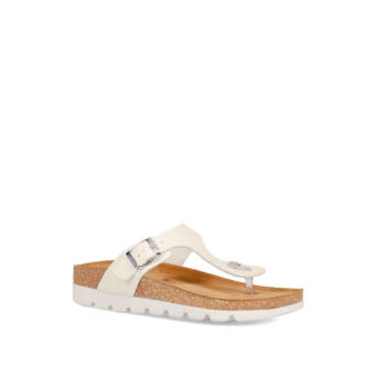Λευκό footbed σανδάλι