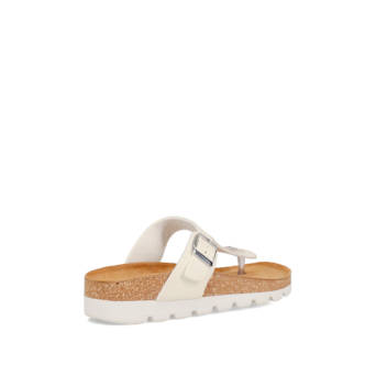 Λευκό footbed σανδάλι