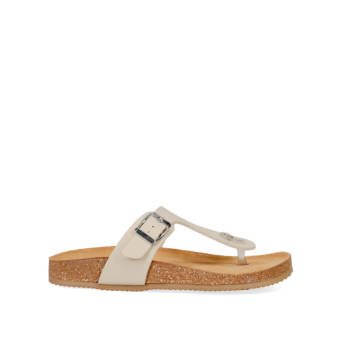 Beige footbed sandal