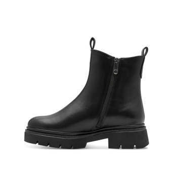 Black leather Chelsea bootie