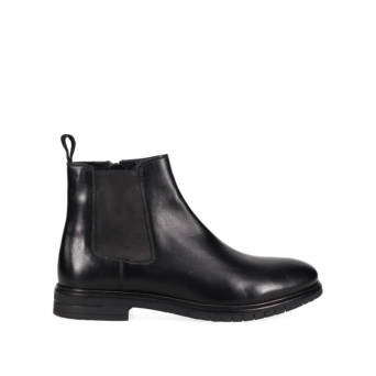 Μαύρο ανδρικό δερμάτινο Chelsea μποτάκι