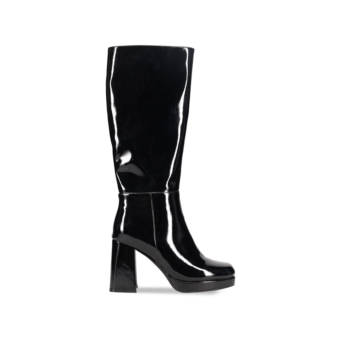 Μαύρη βινύλ μπότα