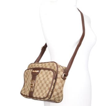 Καφέ τσάντα χιαστί