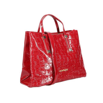 Κόκκινη τσάντα χειρός λουστρίνι