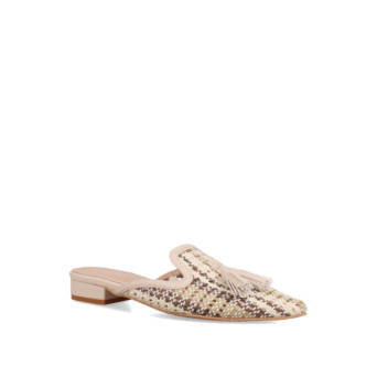 Beige knit mule