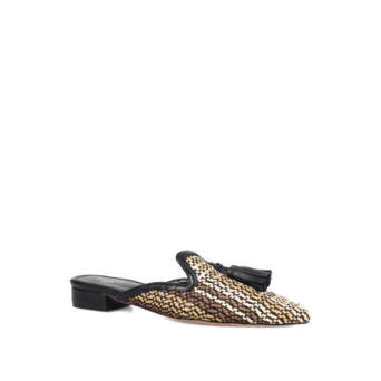 Black knit mule