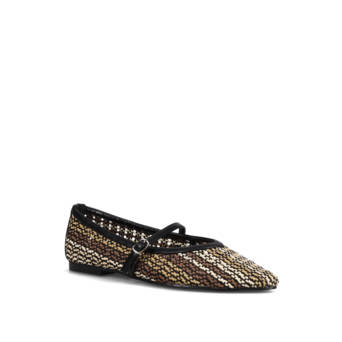 Beige wooven ballet flat