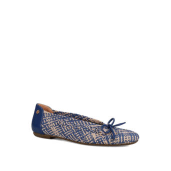 Blue wooven ballet flat