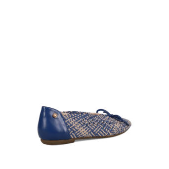 Blue wooven ballet flat