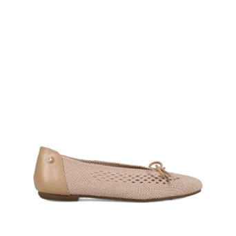Beige wooven ballet flat