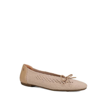 Beige wooven ballet flat