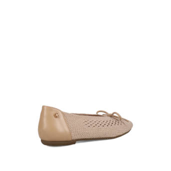 Beige wooven ballet flat