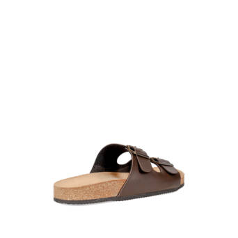 Καφέ ανδρικό footbed σανδάλι