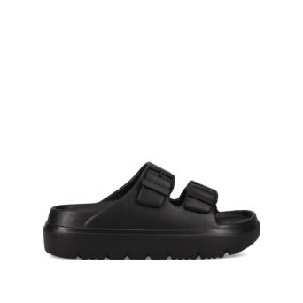 Black chunky slide sandal