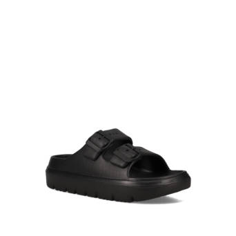 Black chunky slide sandal