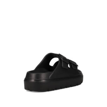 Black chunky slide sandal