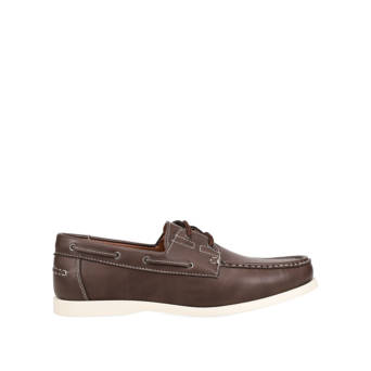Καφέ ανδρικό παπούτσι boat shoe