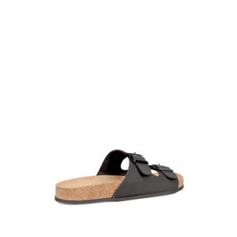 Μαύρο ανδρικό footbed σανδάλι
