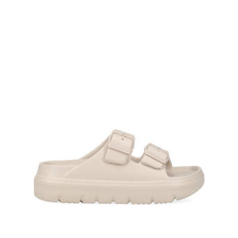 Ecru chunky slide sandal