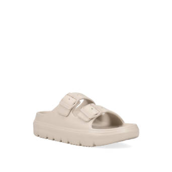 Ecru chunky slide sandal