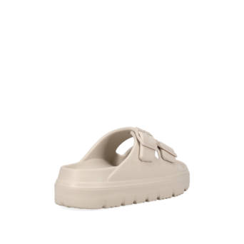 Ecru chunky slide sandal
