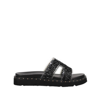 Black footbed sandal