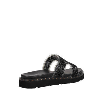 Black footbed sandal