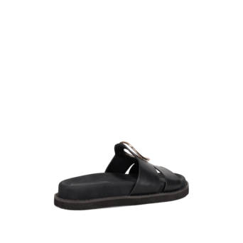 Black footbed sandal